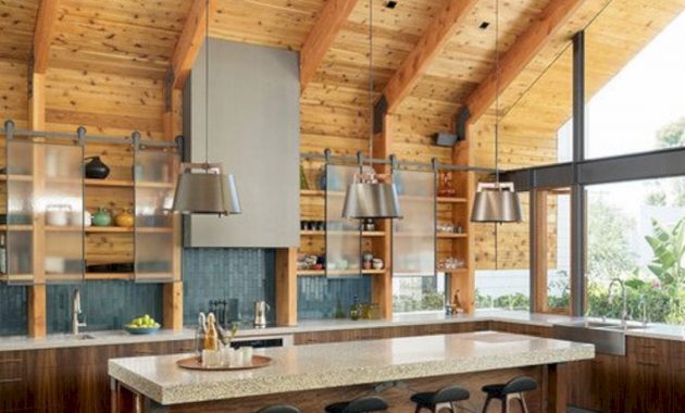 8 Rustic Kitchen Interior Designs with Exposed Wood Beams In The Ceiling