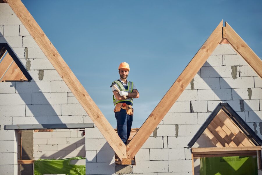 Professional Construction Site Worker Posing On To 2023 11 27 05 17 31 Utc