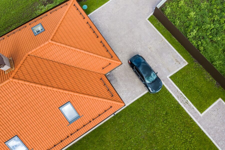 Aerial Top View Of House Metal Shingle Roof With A 2023 11 27 05 15 19 Utc