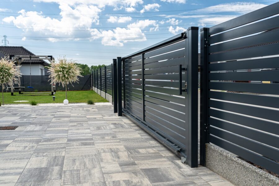 A Modern Panel Fence In Anthracite Color Visible 2024 05 24 11 49 50 Utc