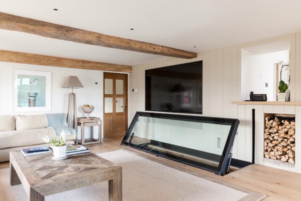 A Stylish Glass Floor Above The Staircase