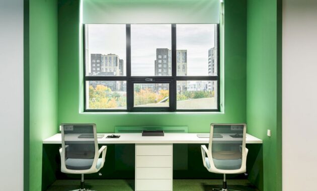 Kvadrat Architects The Magic Of Artificial Lighting In Colorful Office Interiors 37