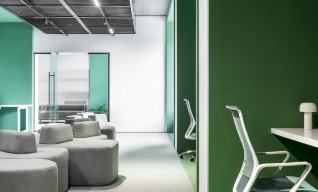 Kvadrat Architects The Magic Of Artificial Lighting In Colorful Office Interiors 41