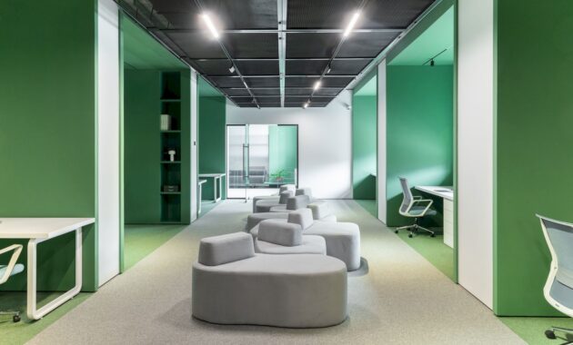 Kvadrat Architects The Magic Of Artificial Lighting In Colorful Office Interiors 42