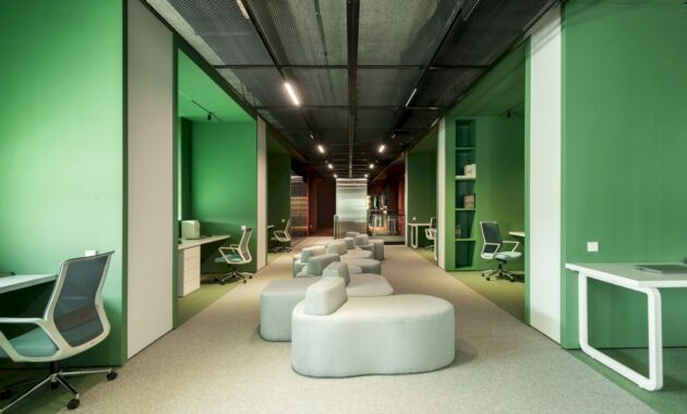 Kvadrat Architects The Magic Of Artificial Lighting In Colorful Office Interiors 61