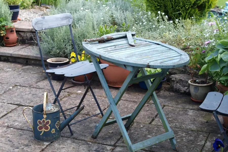 table, chair, garden