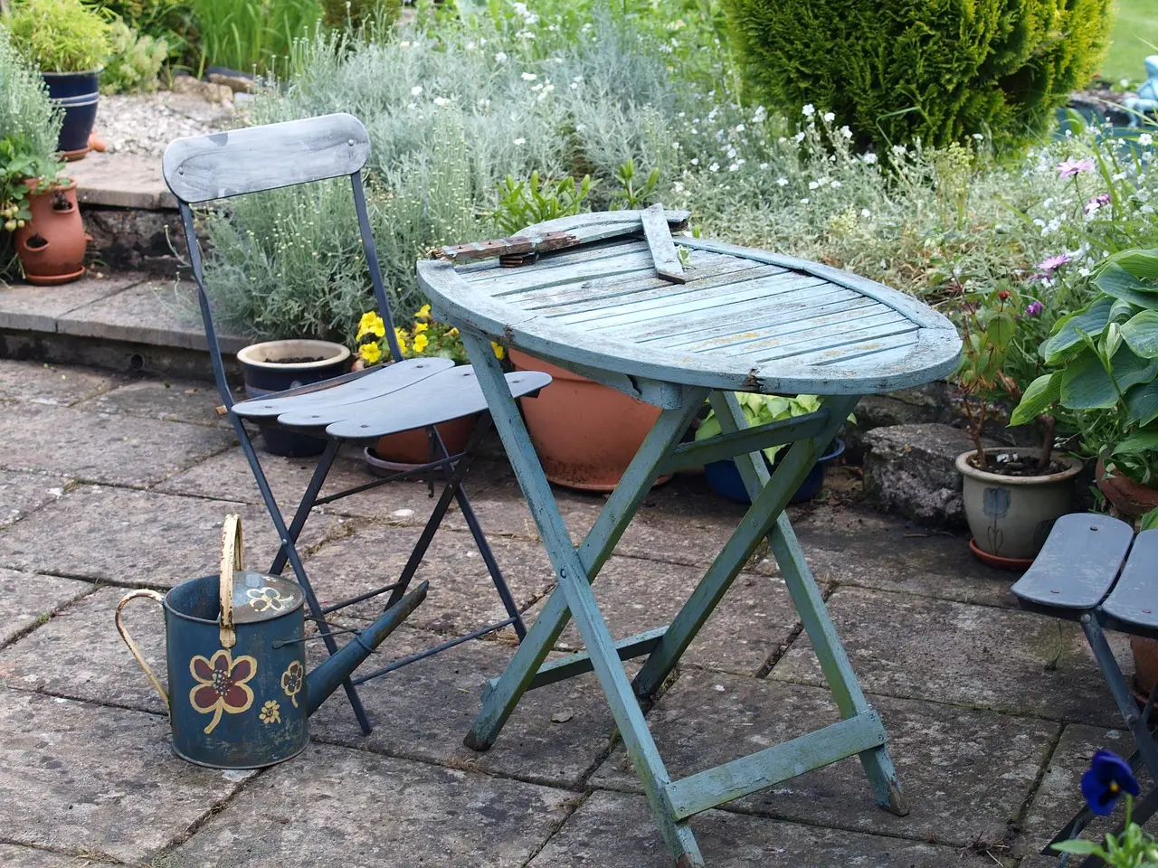 table, chair, garden