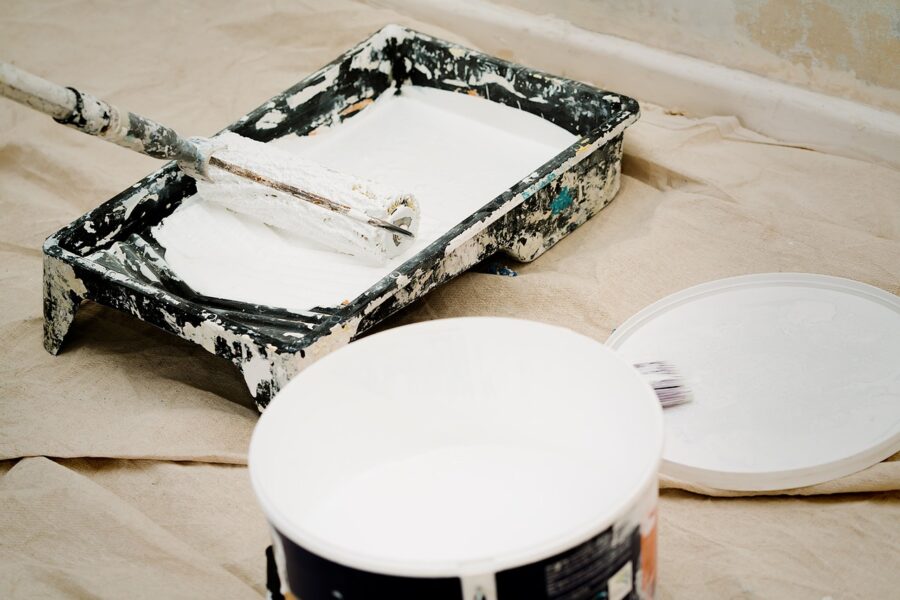 paint, interior paint, paint bucket