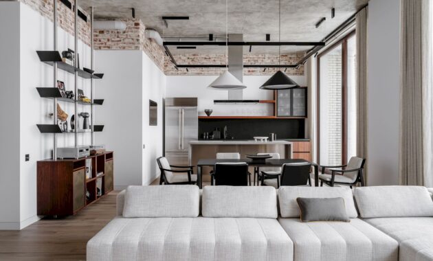 Industrial Elegance Sabina Valieva's Loft Style Apartment In Moscow 29