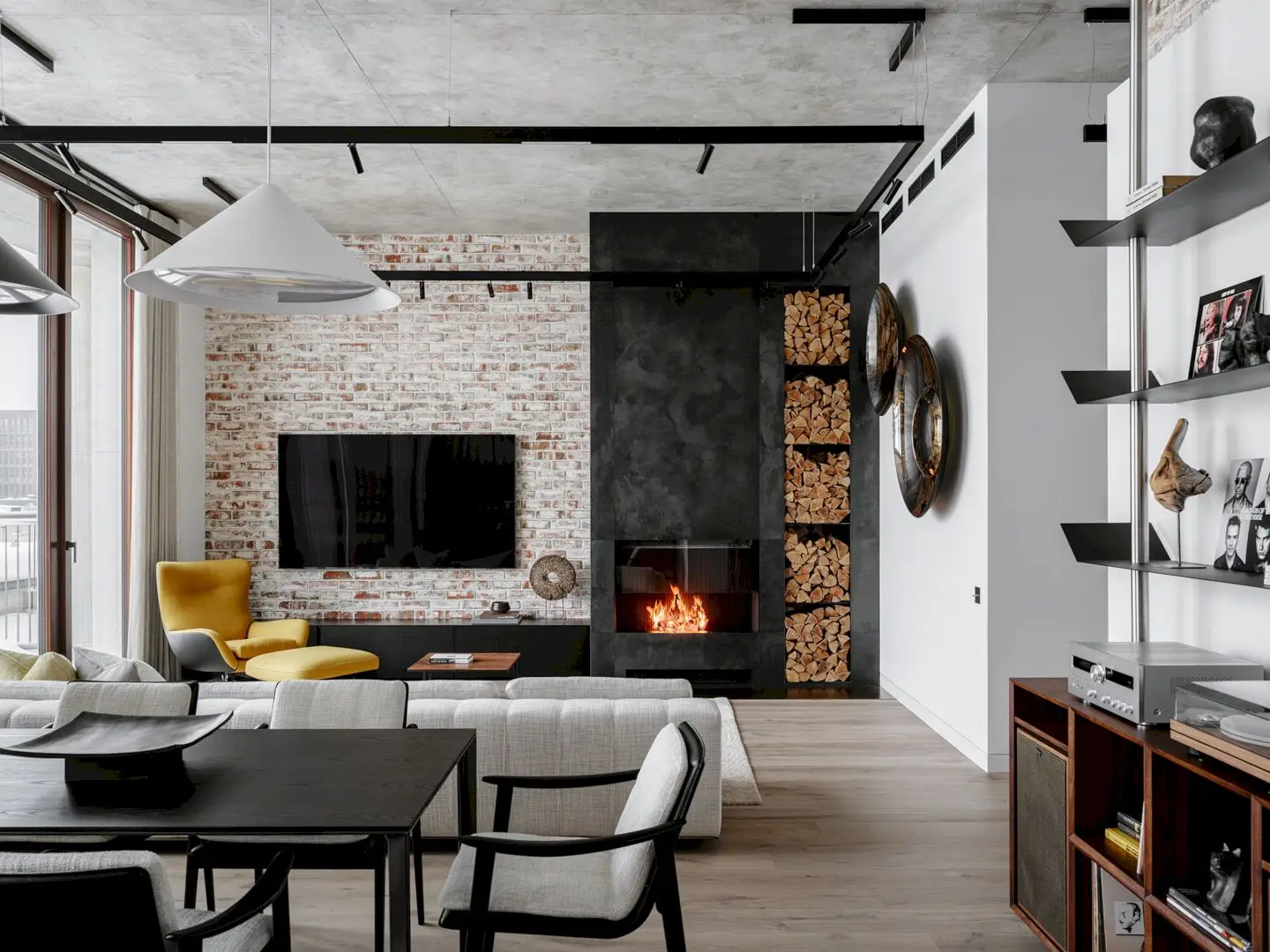 Industrial Elegance Sabina Valieva's Loft Style Apartment In Moscow 36